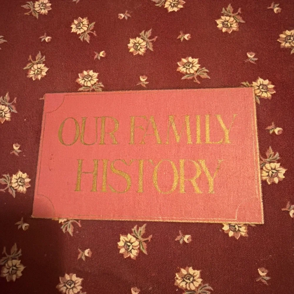 Vintage Our Family Story Floral Fabric Hardcover‎ Record Notebook 1981 Unused